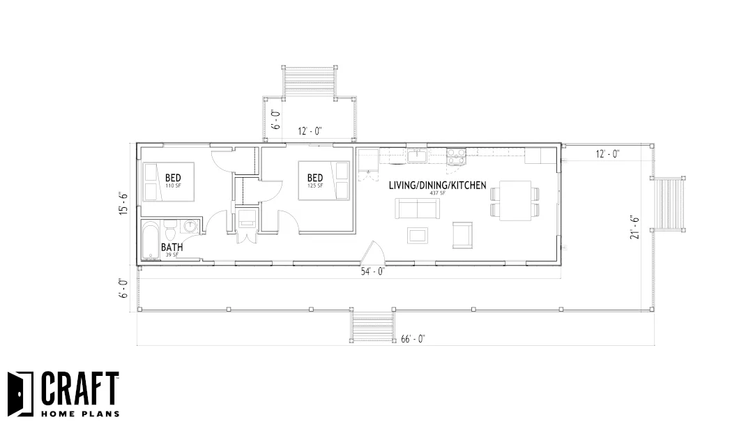 Bigtooth Aspen — Wide Lot floor plan