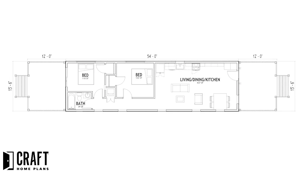 Bigtooth Aspen — Narrow Lot floor plan
